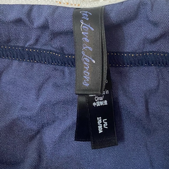 New! For Love and Lemons Iris High Waisted Cheeky Bikini Bottom Navy 1621 - Picture 5 of 10